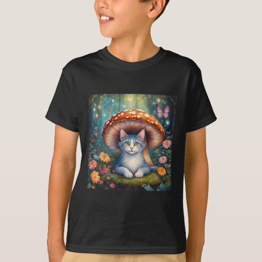 Super Schattigee Lichte Kat Sticker T-shirt (Voorkant)