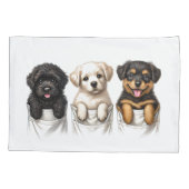 Super Schattigee pockets vol met Puppies Kussensloop (Achterkant-Links)
