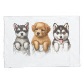 Super Schattigee pockets vol met Puppies Kussensloop (Voorkant-Rechts)