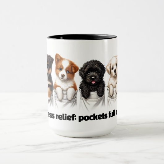Super Schattigee pockets vol met Puppies Mok (Midden)
