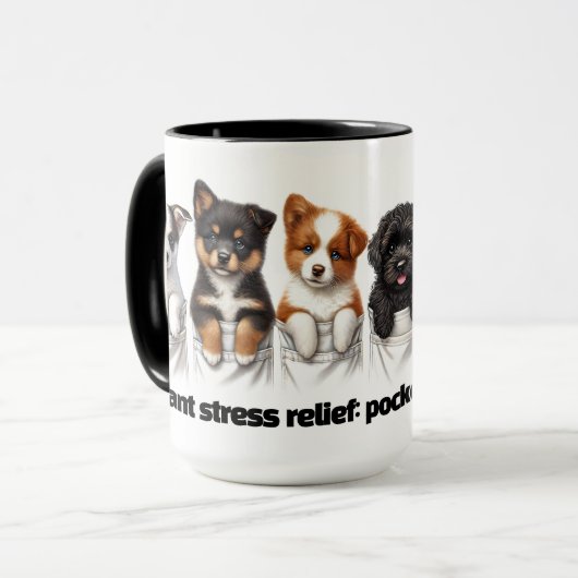 Super Schattigee pockets vol met Puppies Mok (Voorkant links)