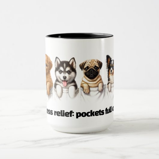 Super Schattigee pockets vol met Puppies Mok (Midden)