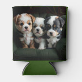 Super Schattigee Puppies op de bank 2 Blikjeskoeler (Voorkant)