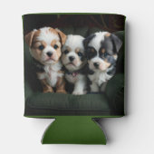 Super Schattigee Puppies op de bank 2 Blikjeskoeler (Achterkant)