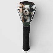 Super Schattigee Puppies op de bank 2 Golfheadcover (Voorkant)