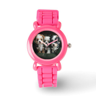Super Schattigee Puppies op de bank 2 Horloge