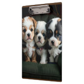 Super Schattigee Puppies op de bank 2 Klembord (Links)