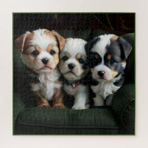 Super Schattigee Puppies op de bank 2 Legpuzzel