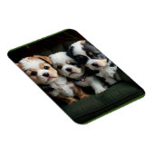 Super Schattigee Puppies op de bank 2 Magneet (Rechterzijde)