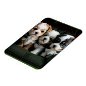 Super Schattigee Puppies op de bank 2 Magneet (Linkerzijde)