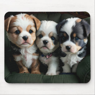 Super Schattigee Puppies op de bank 2 Muismat