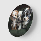 Super Schattigee Puppies op de bank 2 Ronde Klok (Hoek)