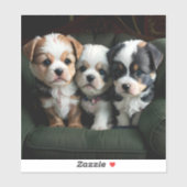 Super Schattigee Puppies op de bank 2 Sticker (Vel)