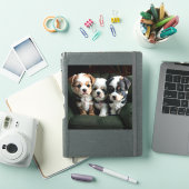 Super Schattigee Puppies op de bank 2 Sticker (iPad Cover)