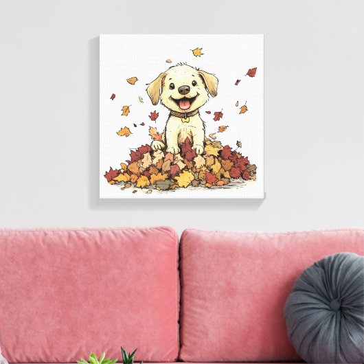 Super Schattigee puppy Canvas Afdruk (Insitu (Woonkamer))