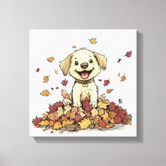 Super Schattigee puppy Canvas Afdruk (Voorkant)