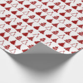 Super Schattigee rode en witte kerstbomen kerst Cadeaupapier (Hoek)