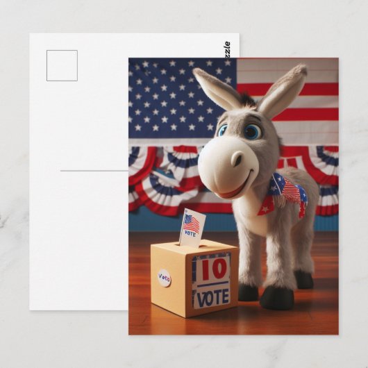 Super Schattigee Schattige ezel stemming Briefkaart (Voorkant / Achterkant)