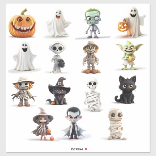 Super Schattigee Spooky Halloween Sticker (Vel)