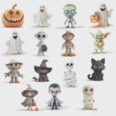 Super Schattigee Spooky Halloween Sticker (Voorkant)