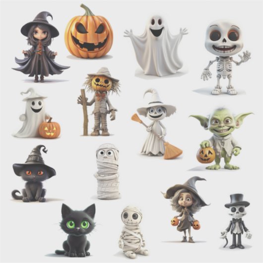 Super Schattigee Spooky Halloween Sticker (Voorkant)