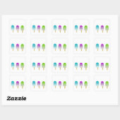 Super Schattigee Stickers met Popsicle 3 ontwerp (Vel)