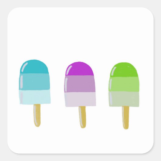 Super Schattigee Stickers met Popsicle 3 ontwerp (Voorkant)