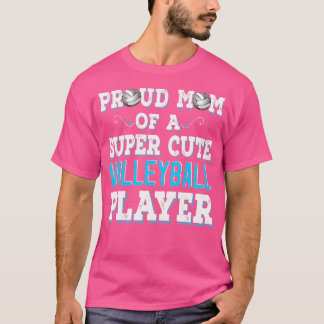 Super Schattigee Volleybal Mom Schattigee Volleyba T-shirt