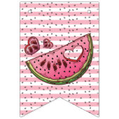 Super Schattigee Watermeloen Verjaardag Vlaggetjes (Eerste vlag)