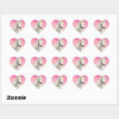 Super Schattigee witte Pony Hart Sticker (Vel)