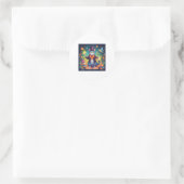 Super Schattigee Wizard Cat Sticker (Tas)