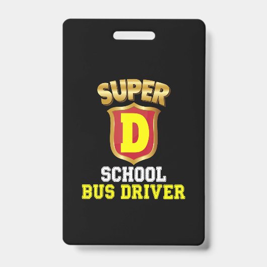 Super School Bus Driver Terug naar School Hero Kin Badge (Voorkant)