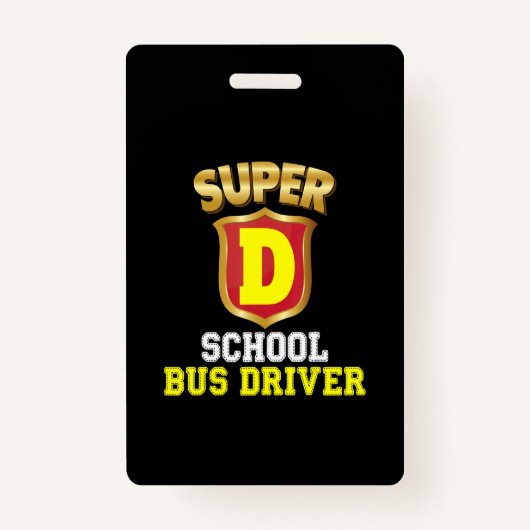 Super School Bus Driver Terug naar School Hero Kin Badge (Voorkant)
