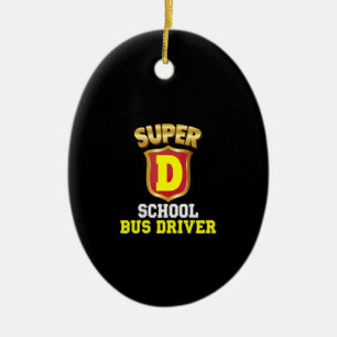Super School Bus Driver Terug naar School Hero Kin Keramisch Ornament