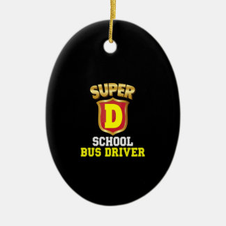 Super School Bus Driver Terug naar School Hero Kin Keramisch Ornament
