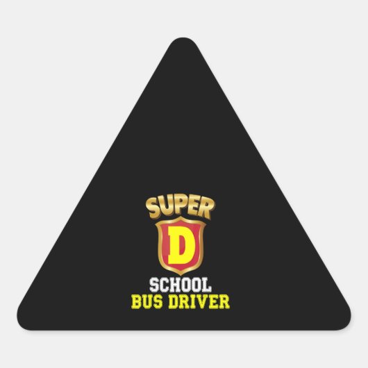 Super School Bus Driver Terug naar School Hero Kin Sticker (Voorkant)