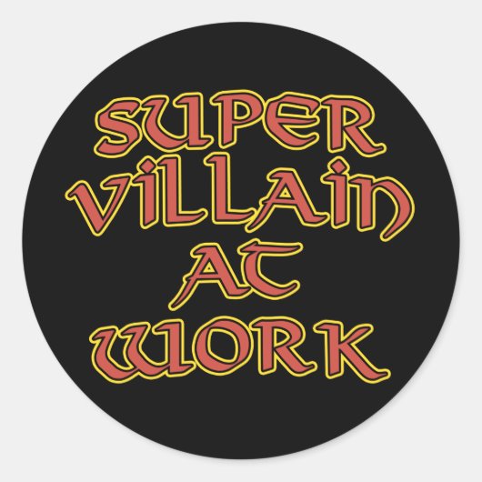 Super schurk op het werk Stickers (Voorkant)