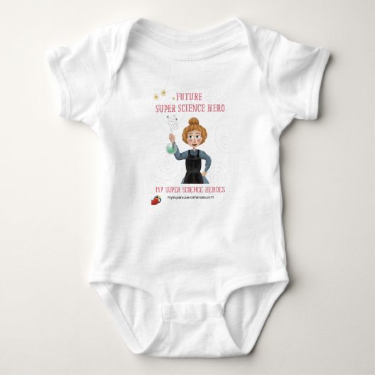 Super Science Baby Bodysuit - Marie Curie (Voorkant)