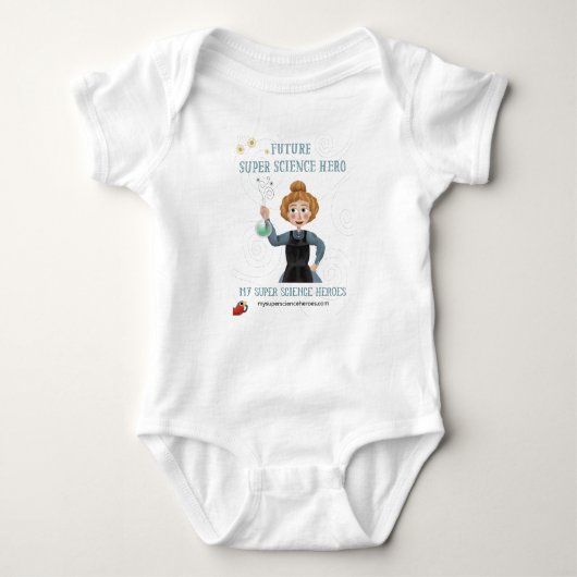 Super Science Baby Bodysuit - Marie Curie (Voorkant)