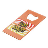 "Super Scrapper" Creditkaart Flessenopener (Voorkant Gekanteld)