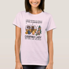 Super Sexy Kampeer Dames Sublimatie T-shirt