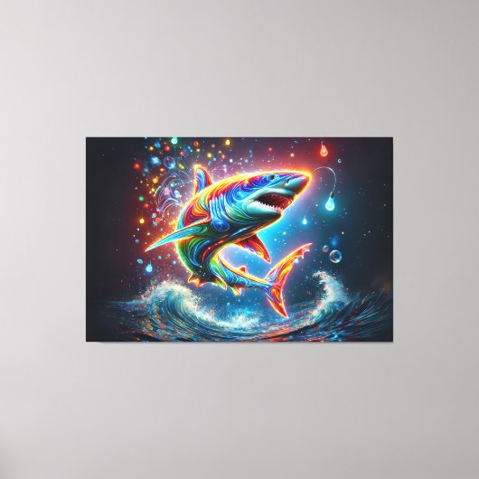 Super Shark Canvas Afdruk (Voorkant)