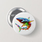 Super Shark Ronde Button 5,7 Cm (Voorkant /achterkant)