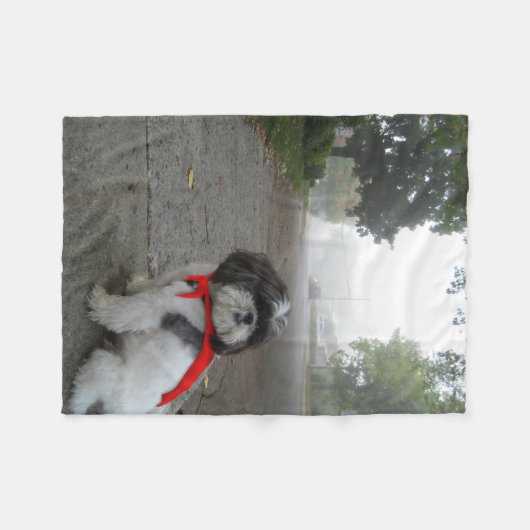 Super Shih Tzu fleece pet puppy deken (Voorkant (Horizontaal))