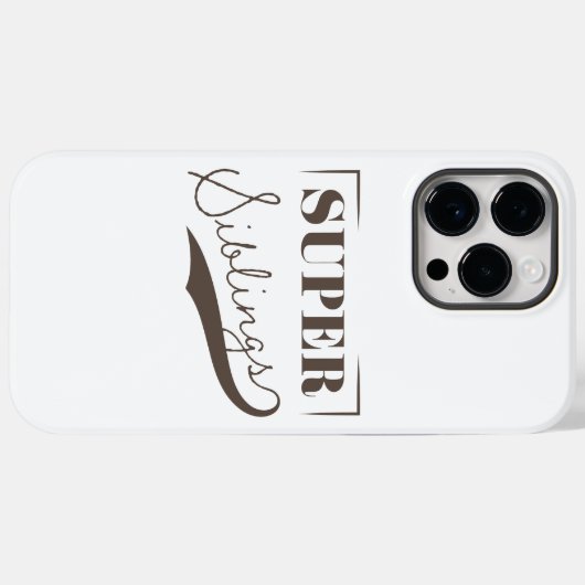 Super Sibling Case-Mate iPhone Case (Achterkant (horizontaal))