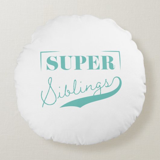 Super Sibling Rond Kussen (Voorkant)