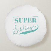Super Sibling Rond Kussen (Achterkant)
