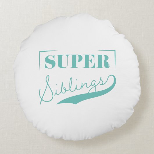 Super Sibling Rond Kussen (Achterkant)