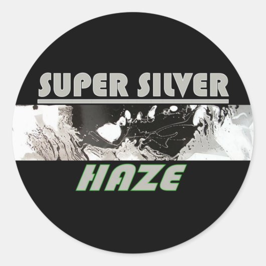 SUPER SILVER HAZE RONDE STICKER (Voorkant)