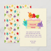 Super Simmerige Bumble Numbs Verjaardagstaart Bedankkaart (Voorkant / Achterkant)